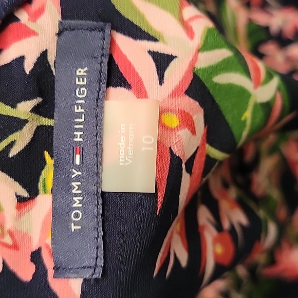 Tommy‎ Hilfiger Floral A Line Dress Blue And Pink Womens 10 - Picture 4 of 6
